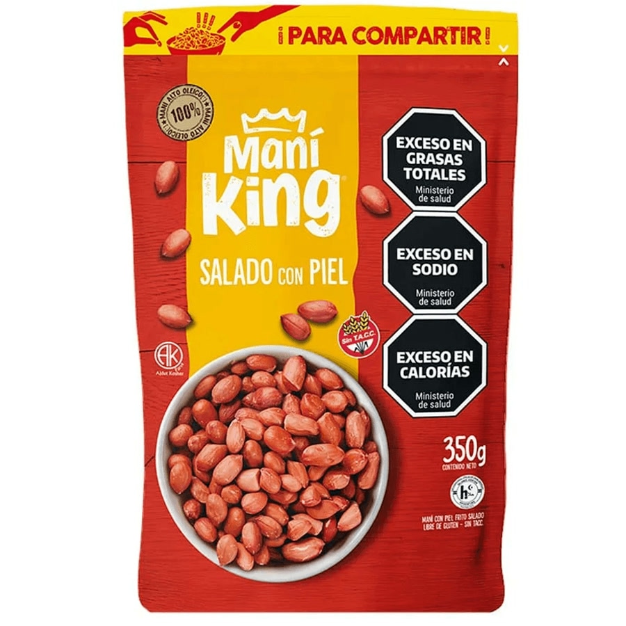 Maní Salado Frito con Piel