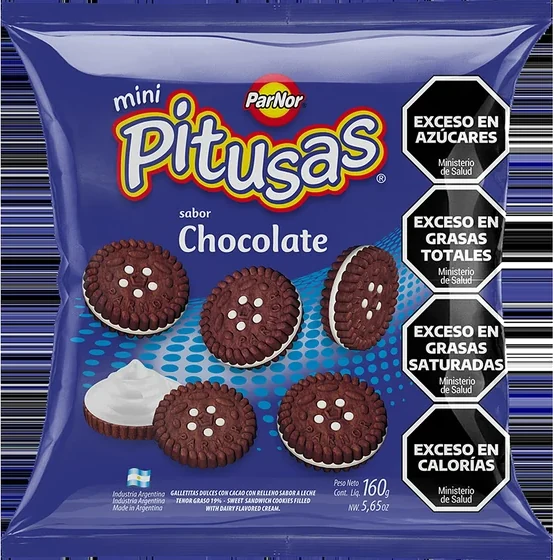 Galletas pitusas chocolate 160 gr x 30u