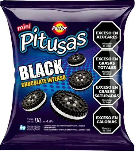 Galletas pitusas black 130 gr x 30u